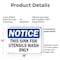 Signmission This Sink For Utensil Wash Only, 18 in W x Rectangle, Plastic OS-2PACK-NS-P-1218-L-16709 - alternate 2